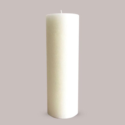 Candle Kiosk - All Natural Textured Pillar Candle - warm white, large, unscented - Stocked at LOVINLIFE Co Byron Bay for all your gifts, candles and interior decorating needs
