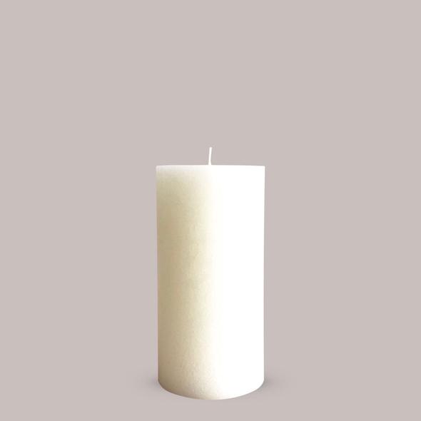 Candle Kiosk - All Natural Textured Pillar Candle - warm white, medium, unscented - Stocked at LOVINLIFE Co Byron Bay for all your gifts, candles and interior decorating needs