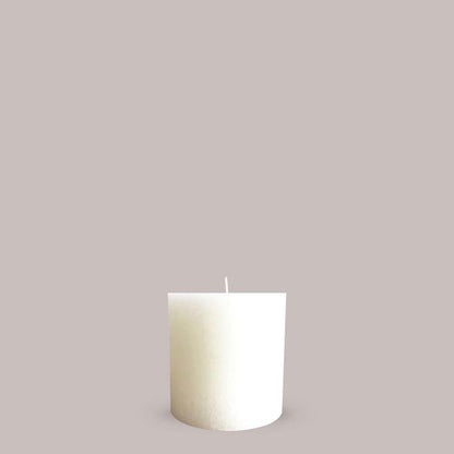 Candle Kiosk - All Natural Textured Pillar Candle - warm white, small, unscented - Stocked at LOVINLIFE Co Byron Bay for all your gifts, candles and interior decorating needs
