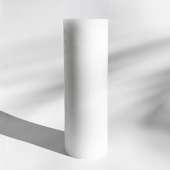 Candle Kiosk - All Natural Textured Pillar Candle - white, large, unscented - Stocked at LOVINLIFE Co Byron Bay for all your gifts, candles and interior decorating needs