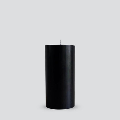 Candle Kiosk - Solid Black Pillar Candles - medium, unscented - Stocked at LOVINLIFE Co Byron Bay for all your gifts, candles and interior decorating needs