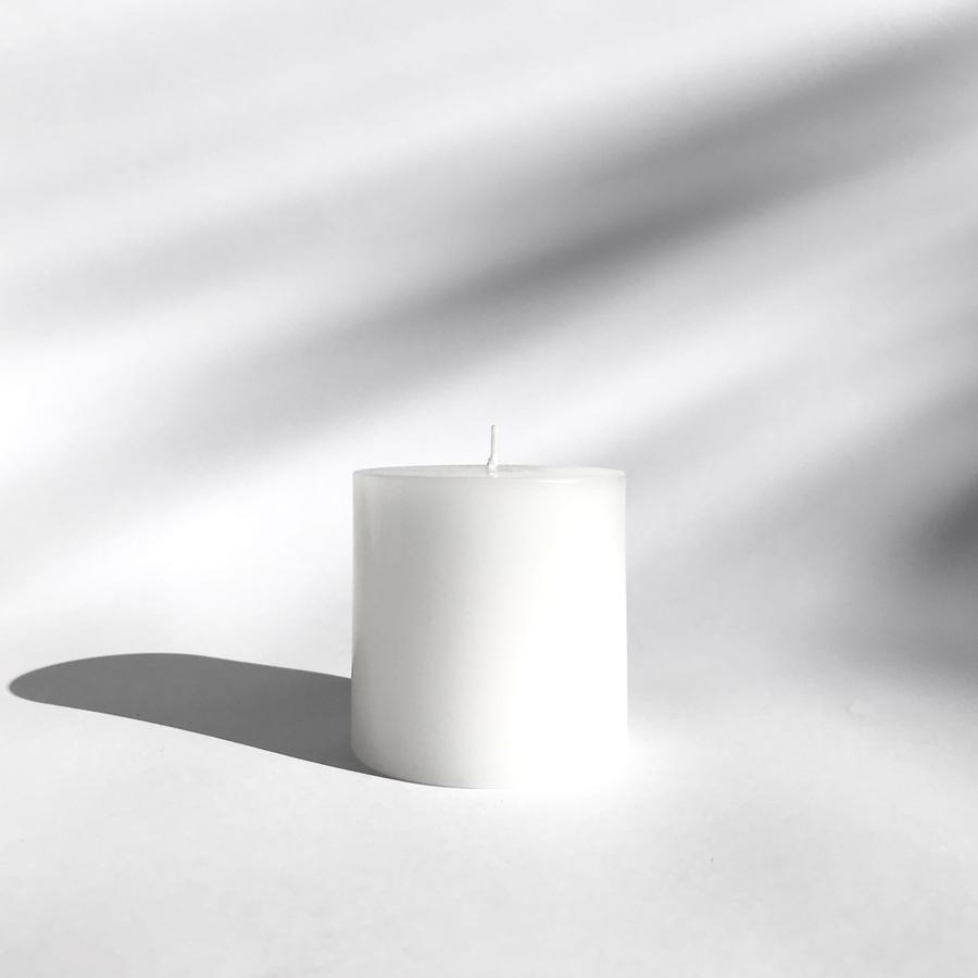 Candle Kiosk - Solid White Pillar Candle - small, unscented - Stocked at LOVINLIFE Co Byron Bay for all your gifts, candles and interior decorating needs