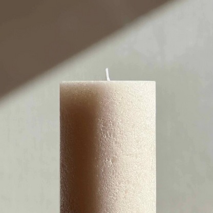 Candle Kiosk - Textured Sandstone Pillar Candles - medium size candle - Stocked at LOVINLIFE Co Byron Bay for all your gifts, candles and interior decorating needs