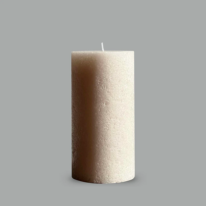 Candle Kiosk - Textured Sandstone Pillar Candles - medium candle - Stocked at LOVINLIFE Co Byron Bay for all your gifts, candles and interior decorating needs