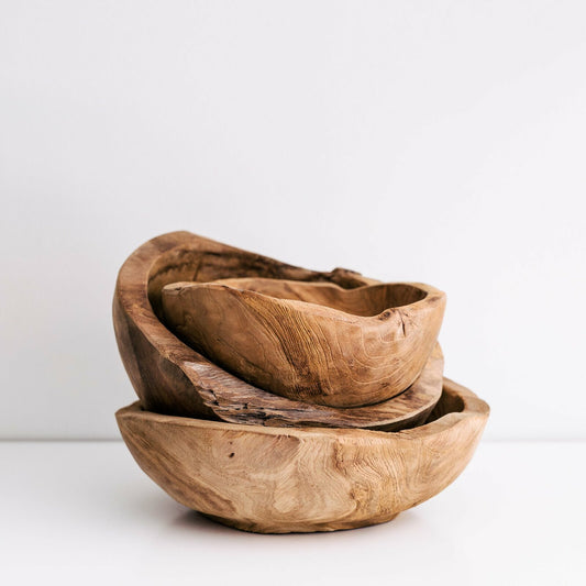 Hand Carved Tree Root Serving Bowls