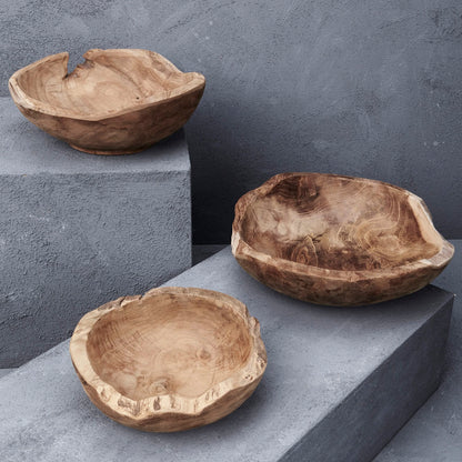 Hand Carved Tree Root Serving Bowls