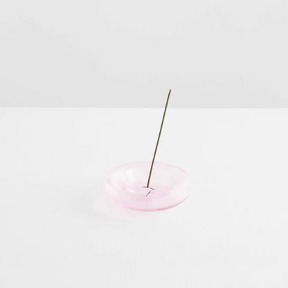 Maison Balzac playful and minimal bubble of 100% Borosilicate glass hand blown into a modern incense stick holder - pink glass pebble incense stick holder - Stocked at LOVINLIFE Co Byron Bay for all your gifts, candles and interior decorating needs