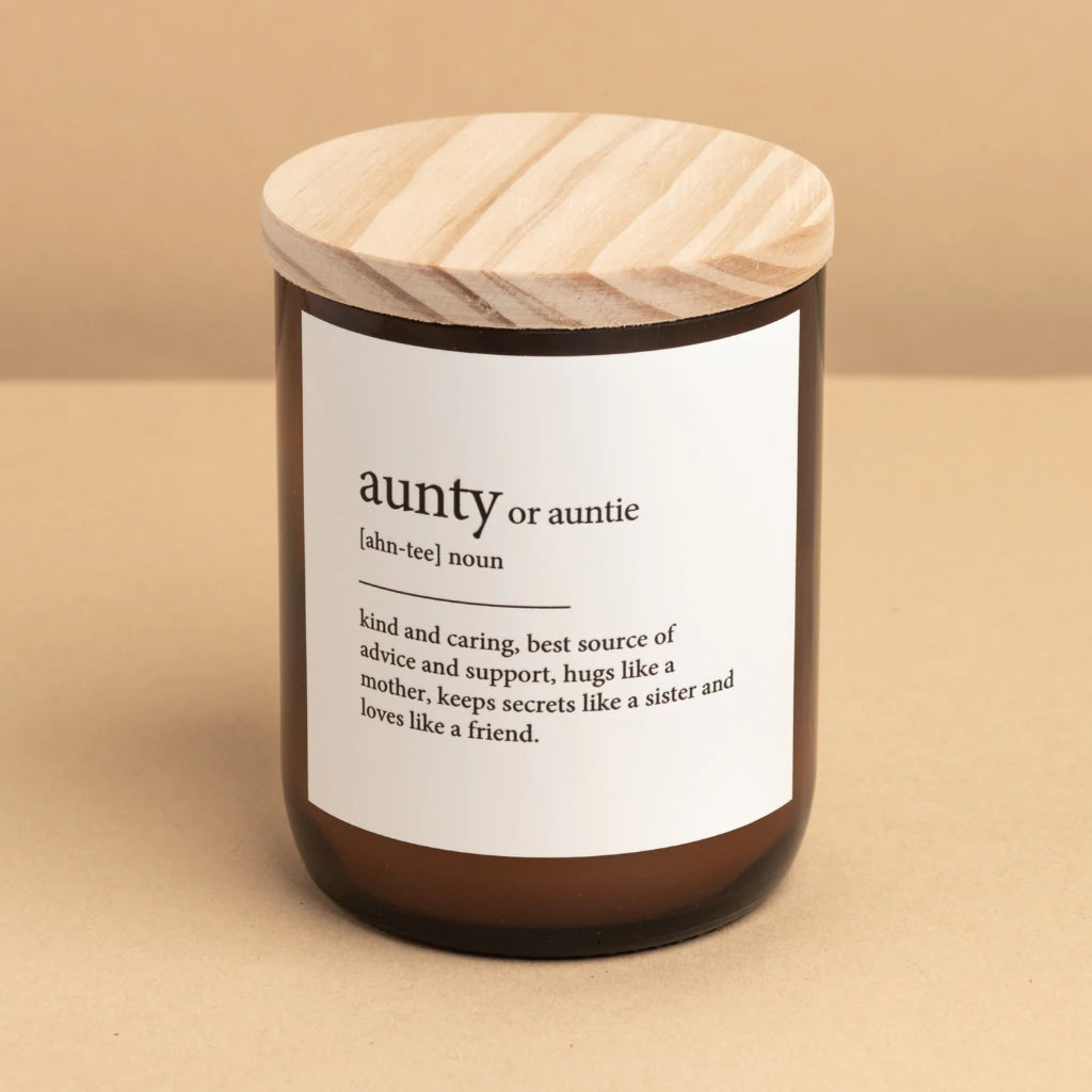 Candle - Commonfolk Dictionary - Aunty - Stocked at LOVINLIFE Co Byron Bay for all your gifts, candles and interior decorating needs