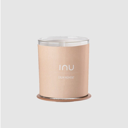INU Calm Moment Candle - Calm Moment: Geranium, Jasmine, Amber - soy wax candle with organic cotton wicks and organic essential oils - Stocked at LOVINLIFE Co Byron Bay for all your gifts, candles and interior decorating needs